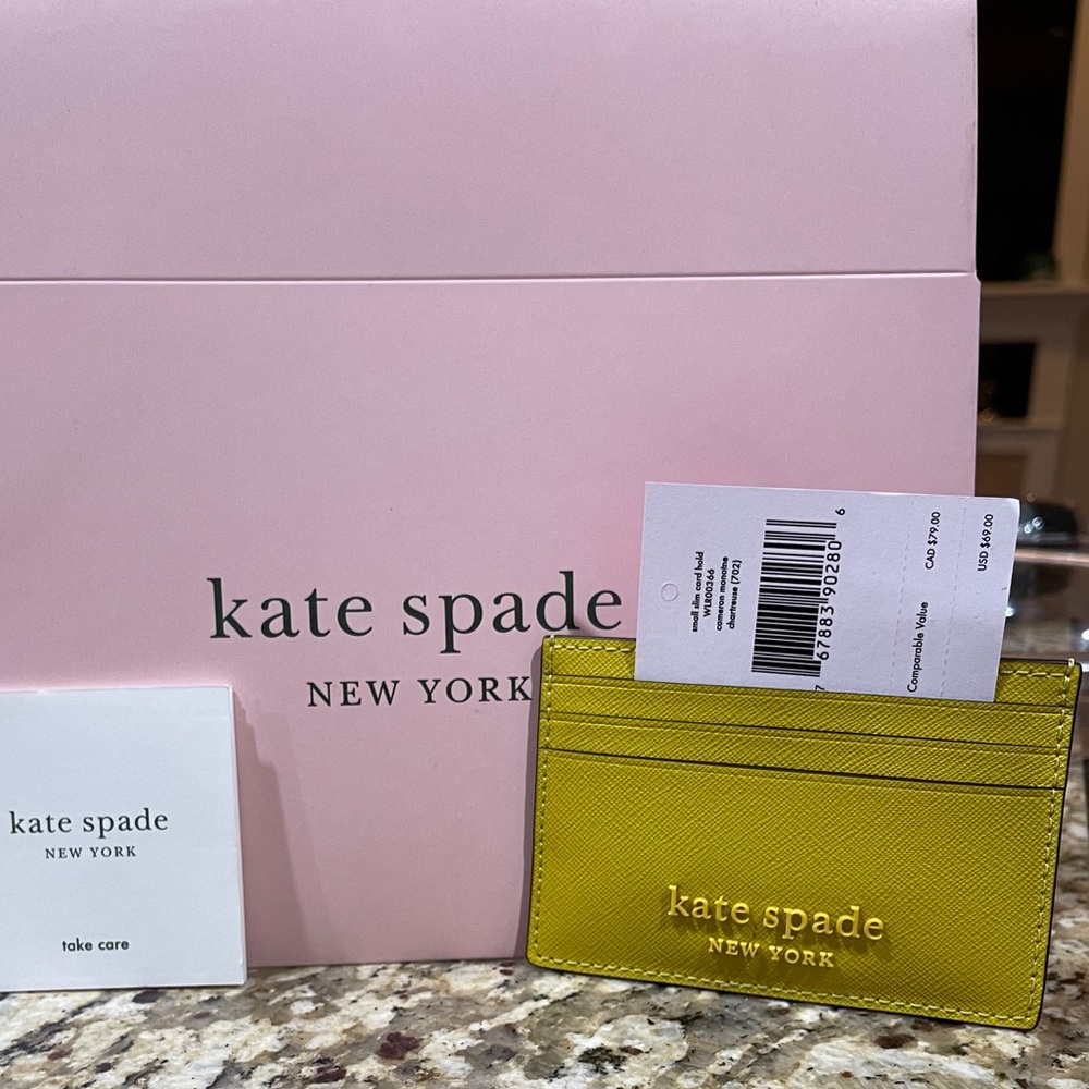 *SOLD! kate spade card holder - Lime Green